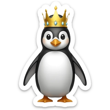 penguin king sticker
