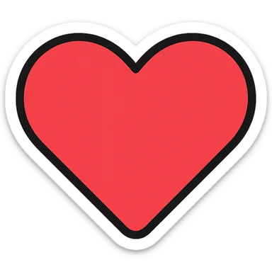 colored heart icon sticker