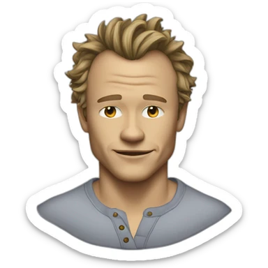 Heath Ledger wearing henley sticker