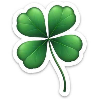 Trébol de 5 hojas negro sticker