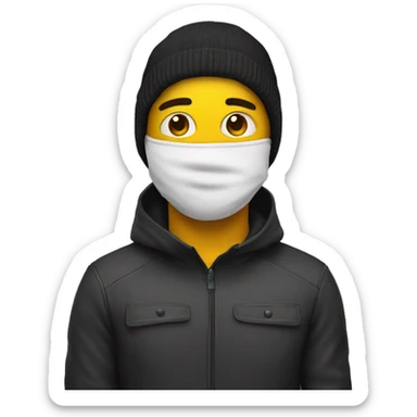 Man in ski mask  sticker