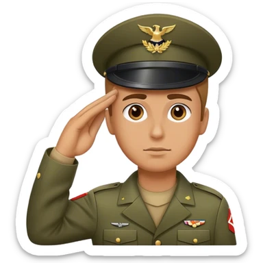 military salute sticker