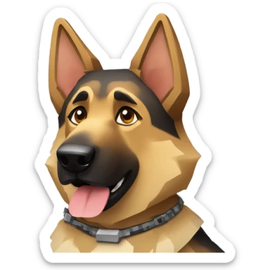 Minecraft German shepherd Alsatian gsd dog sticker