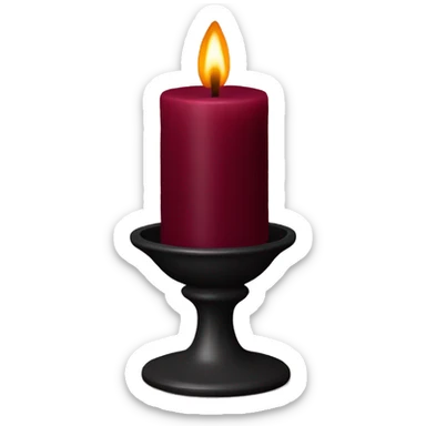 burgundy candle sticker