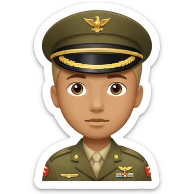Military boy sticker