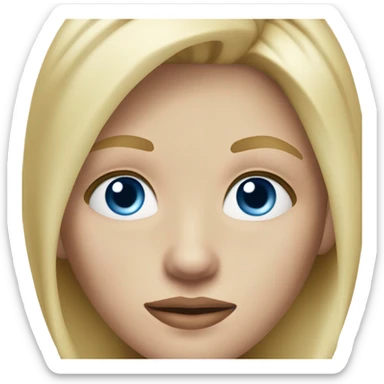 realistic blond teenager with blue eyes and a scar under one eyes sticker