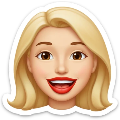 Cara de beso enamorado  sticker