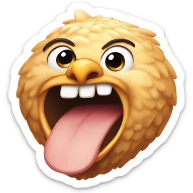 Chicken breast with teeth sticker