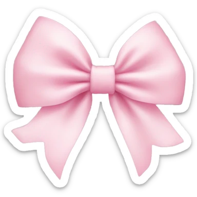 Baby pink bow sticker
