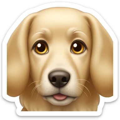 blonde dog with brown eyes sticker