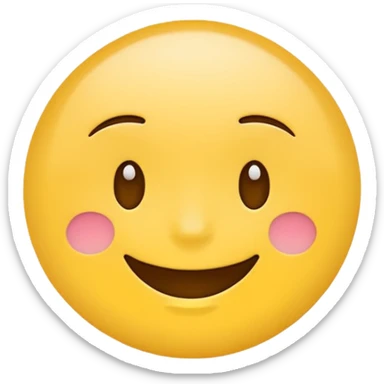Create a hand drawn flat Smile reaction emoji for a new social media app sticker