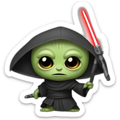 Grogu as a Sith sticker
