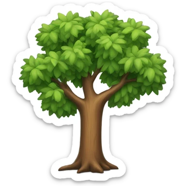 Tree with F letter shape sticker