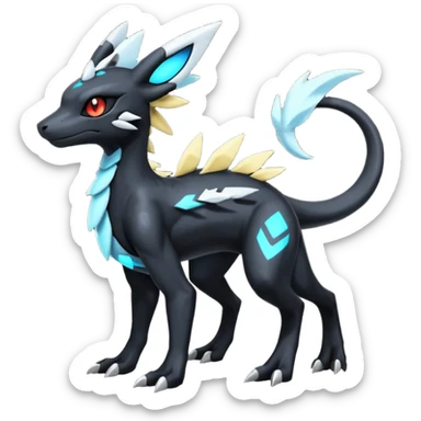 Salandit-Zekrom-Umbreon-Silvally-fusion (full body) sticker
