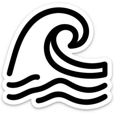 Ocean wave icon for Notion sticker