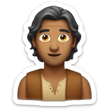 indian man wondering sticker