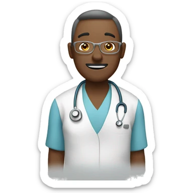 Patient in hospital sticker