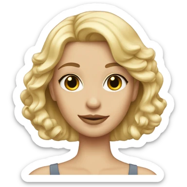 Blonde girl with rich men sticker