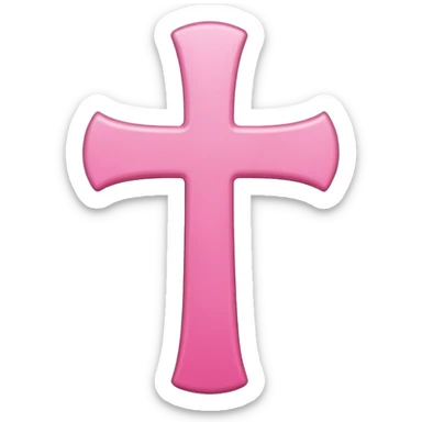 pink cross sticker