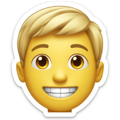 happy smiley boy portrait sticker