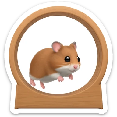 Hamster on the weel sticker
