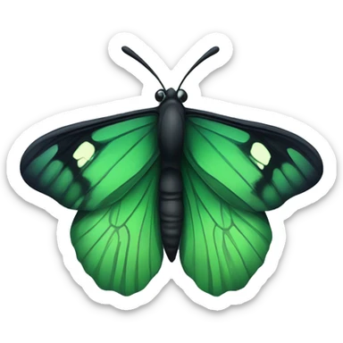 Very dark green butterfly in iphone design sticker