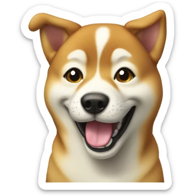 siba-inu dog smiling  sticker