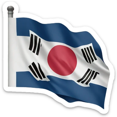 korean national flag sticker