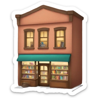 Cute and cozy bookstore sticker