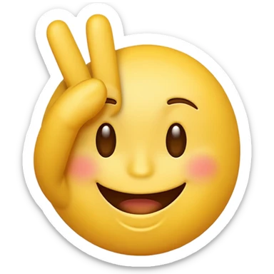 Smile emoji with middle finger sticker