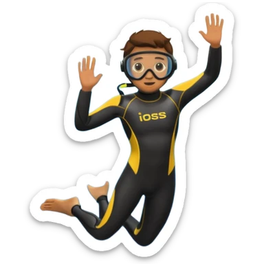 scuba diver, simple sticker