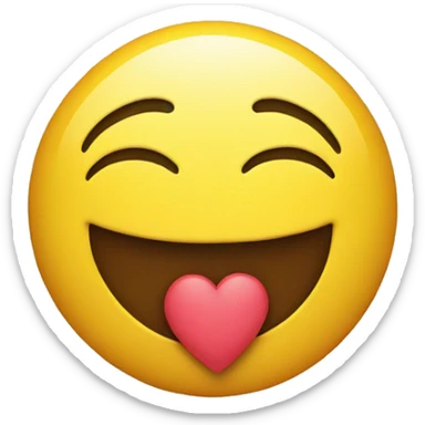 Smiley face with heart sticker