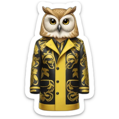 The owl in the versace coat sticker