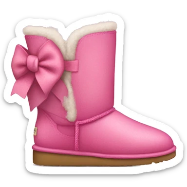Pink Uggs with a bow on the back sticker