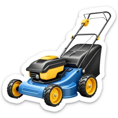 Black Lawnmower sticker