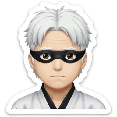 Satoru Gojo with white hair and blindfold from Jujutsu Kaisen sticker