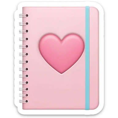cute pastel pink to-do notebook with a heart sticker