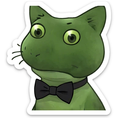 Chat blanc est noir  sticker