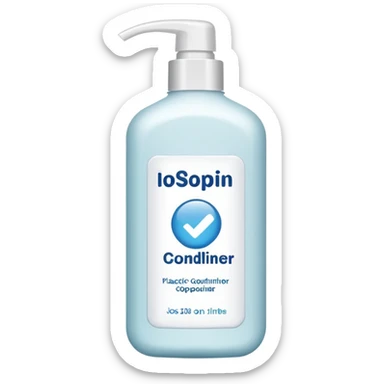 A bottle of conditioner sticker