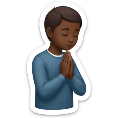 Create an emoji that reflects islamic prayer (silhouette) sticker