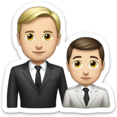 Zelensky and Putin's child sticker