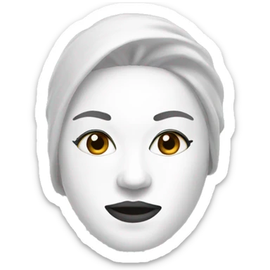 face mask white beauty sticker