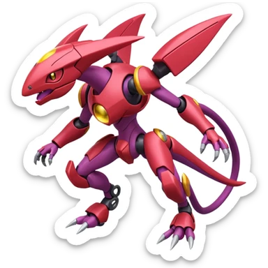 Heliolisk-Cyclizar-Genesect-Pokémon, full body sticker