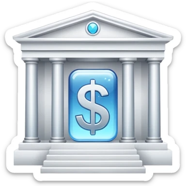 glitter white bank sticker