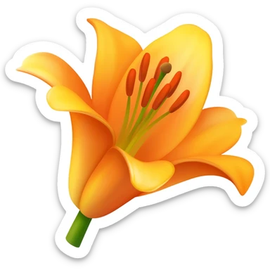 Tiger Lily flower sticker