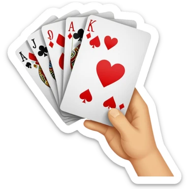 Shuffling deck of cards sticker