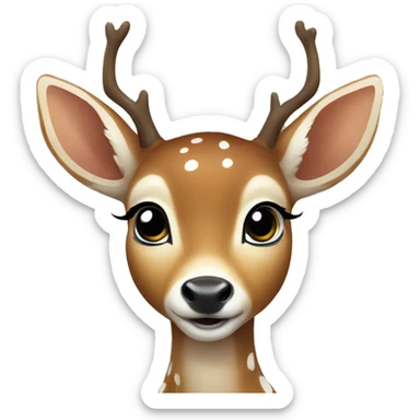 Baby deer with 3 white spots  sticker