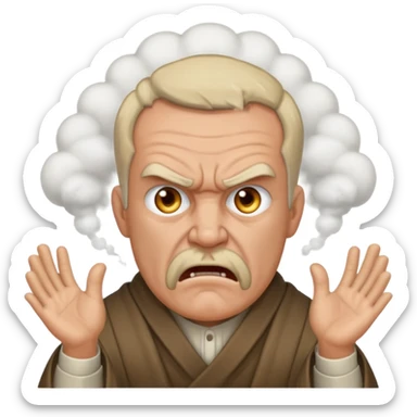 apostle angry steam coming from ears sticker