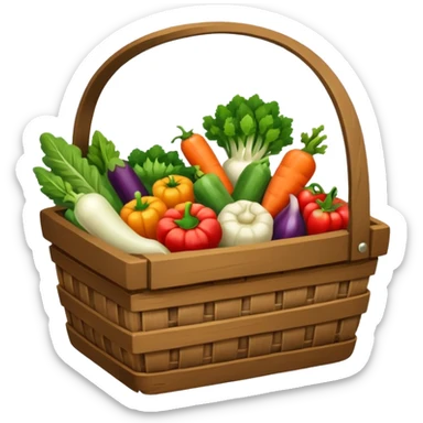 veg basket holder sticker
