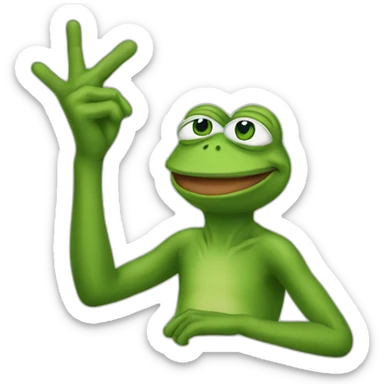 Pepe the frog doing ok sign sticker